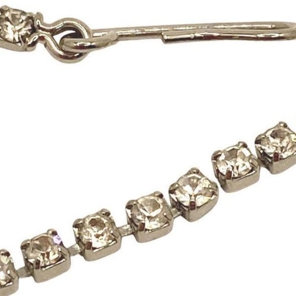 Vintage Rhinestone Necklace with shepherds hook clasp - Picture 7 of 10